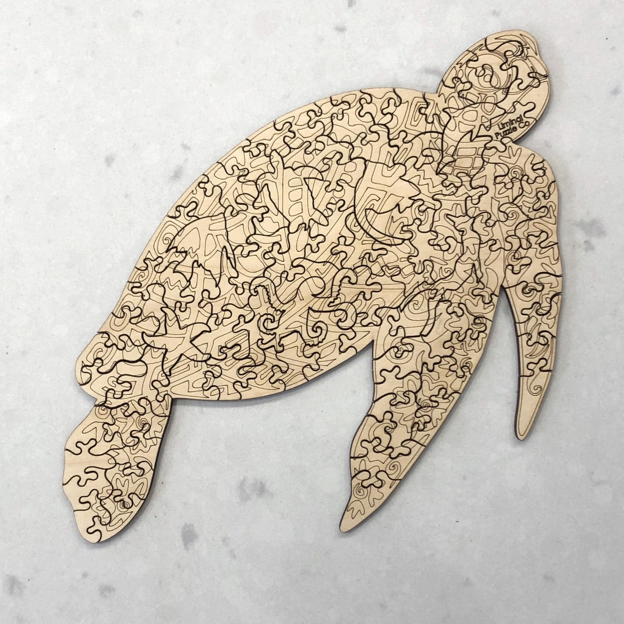 Turtle adult coloring puzzle â liminal puzzle co