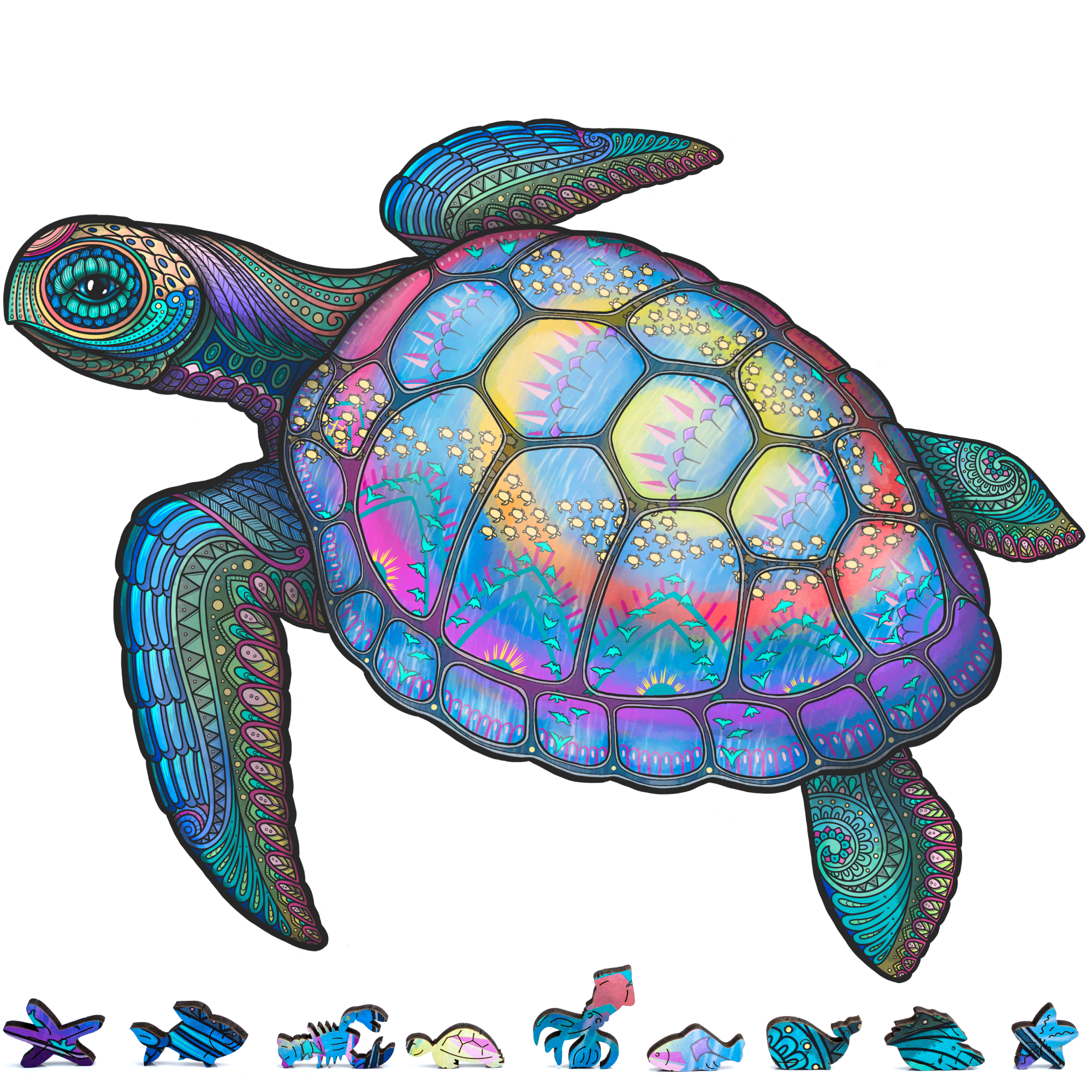 Sea turtle wooden jigsaw puzzle