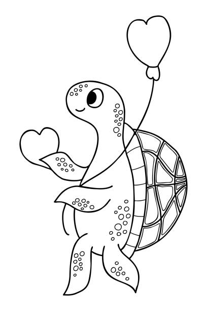 Valentine coloring pages stock illustrations royalty