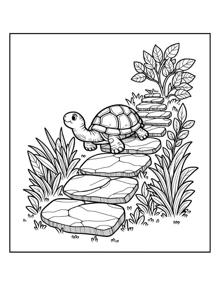 Free printable turtle coloring pages