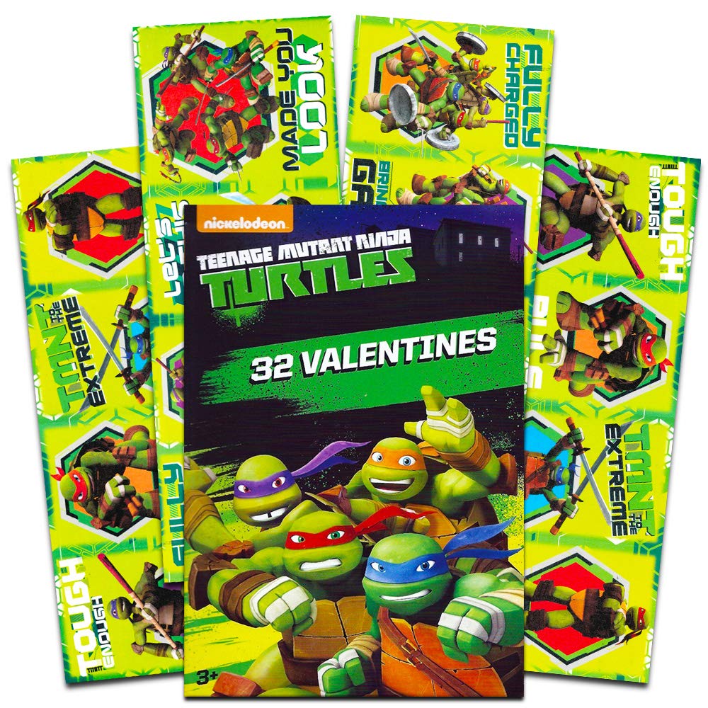 Nickelodeon teenage mutant ninja turtles valentines day cards for kids toddlers