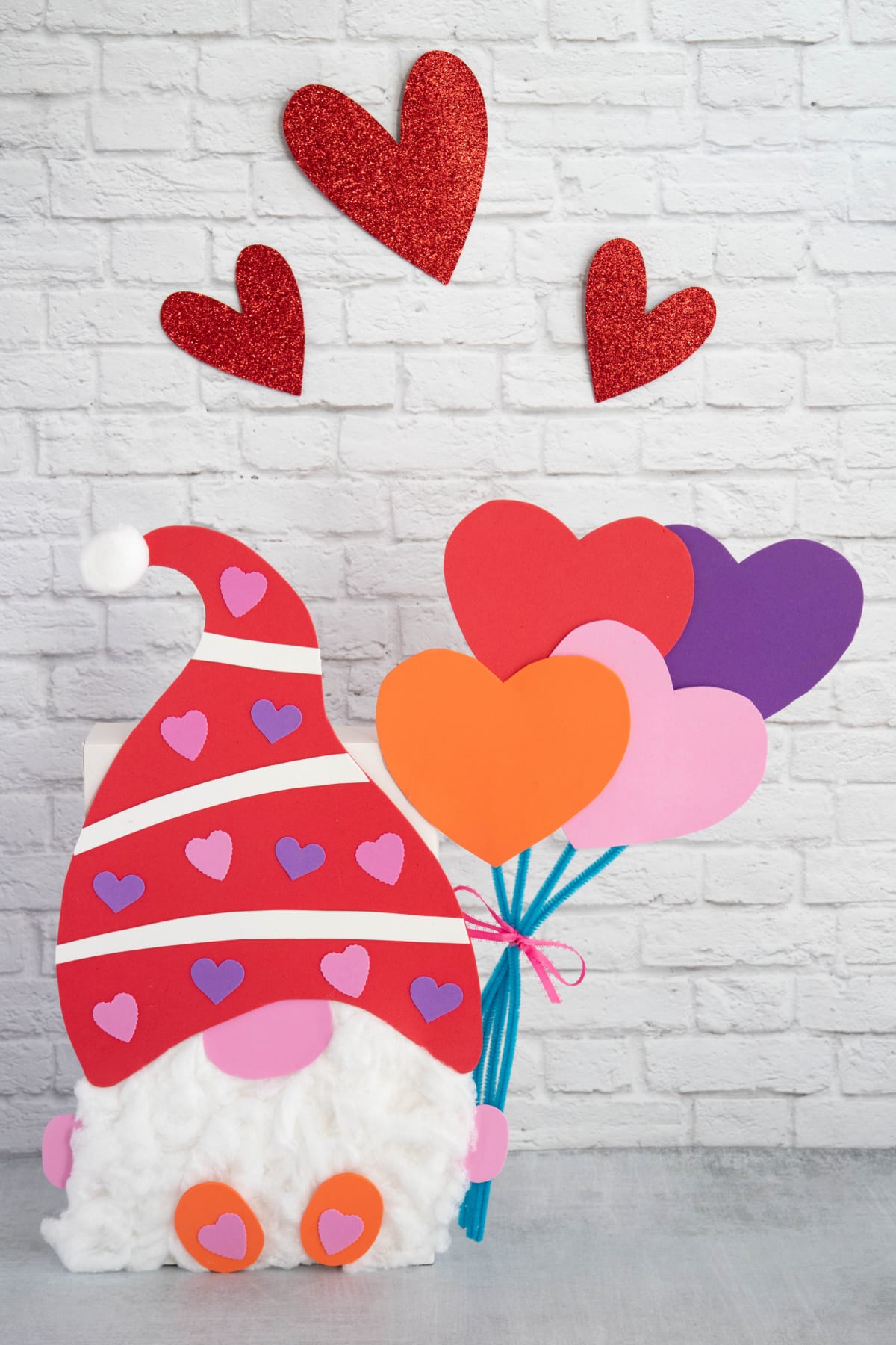 Diy gnome valentine box with printable template