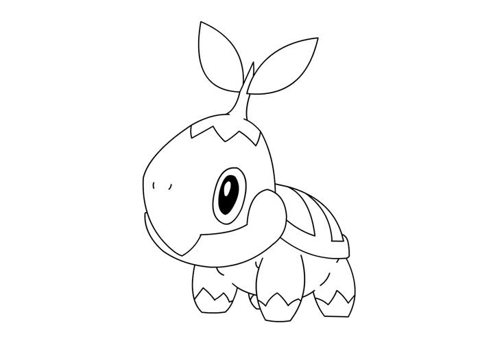 Turtwig pokemon coloring pages