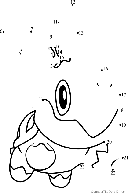 Pokemon turtwig dot to dot printable worksheet