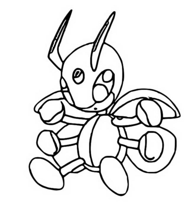Ledian pokemon coloring page