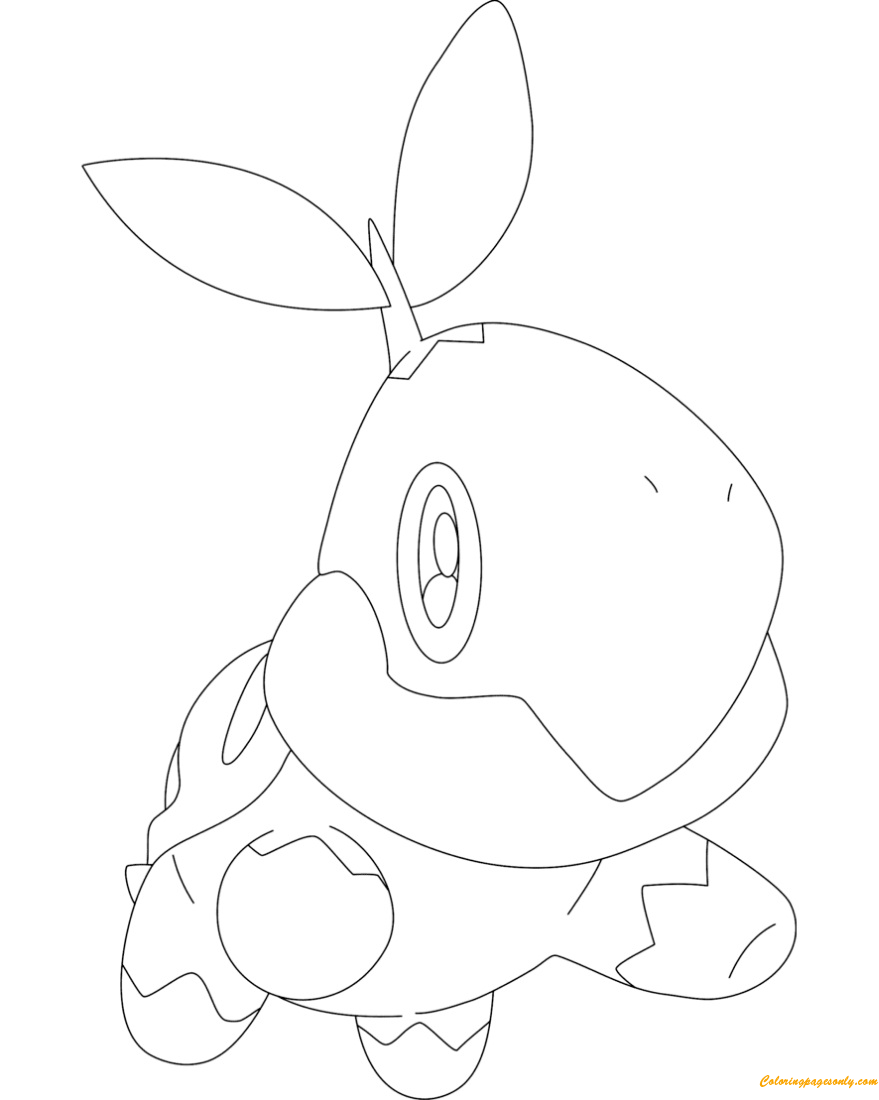 Turtwig pokemon coloring page