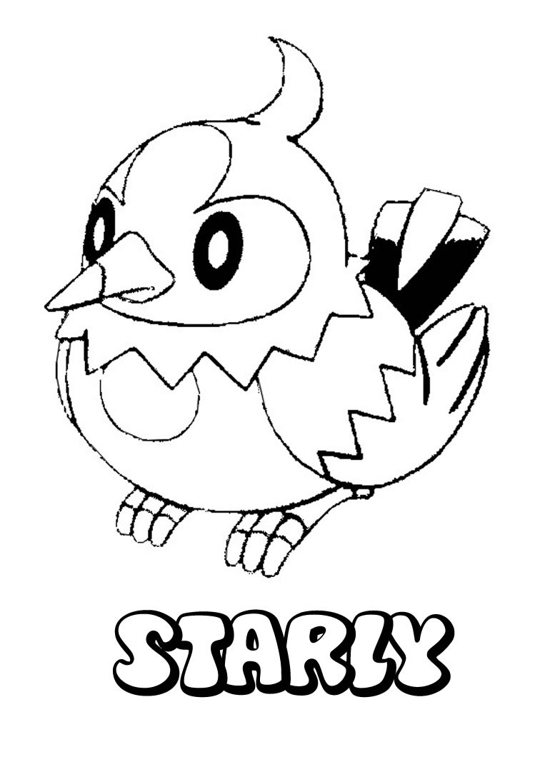 Starly coloring pages