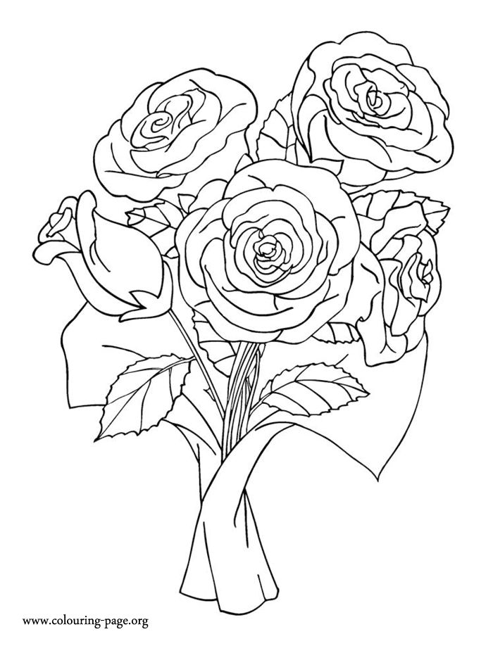 Beautiful rose coloring pages