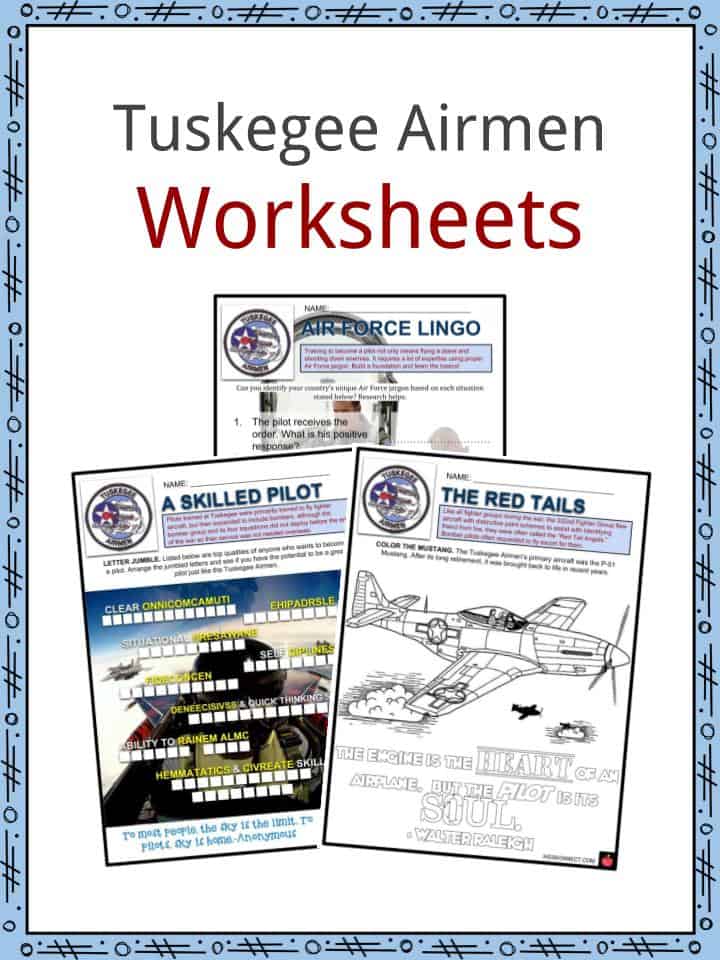 Tuskegee airmen facts worksheets achievements impact for kids