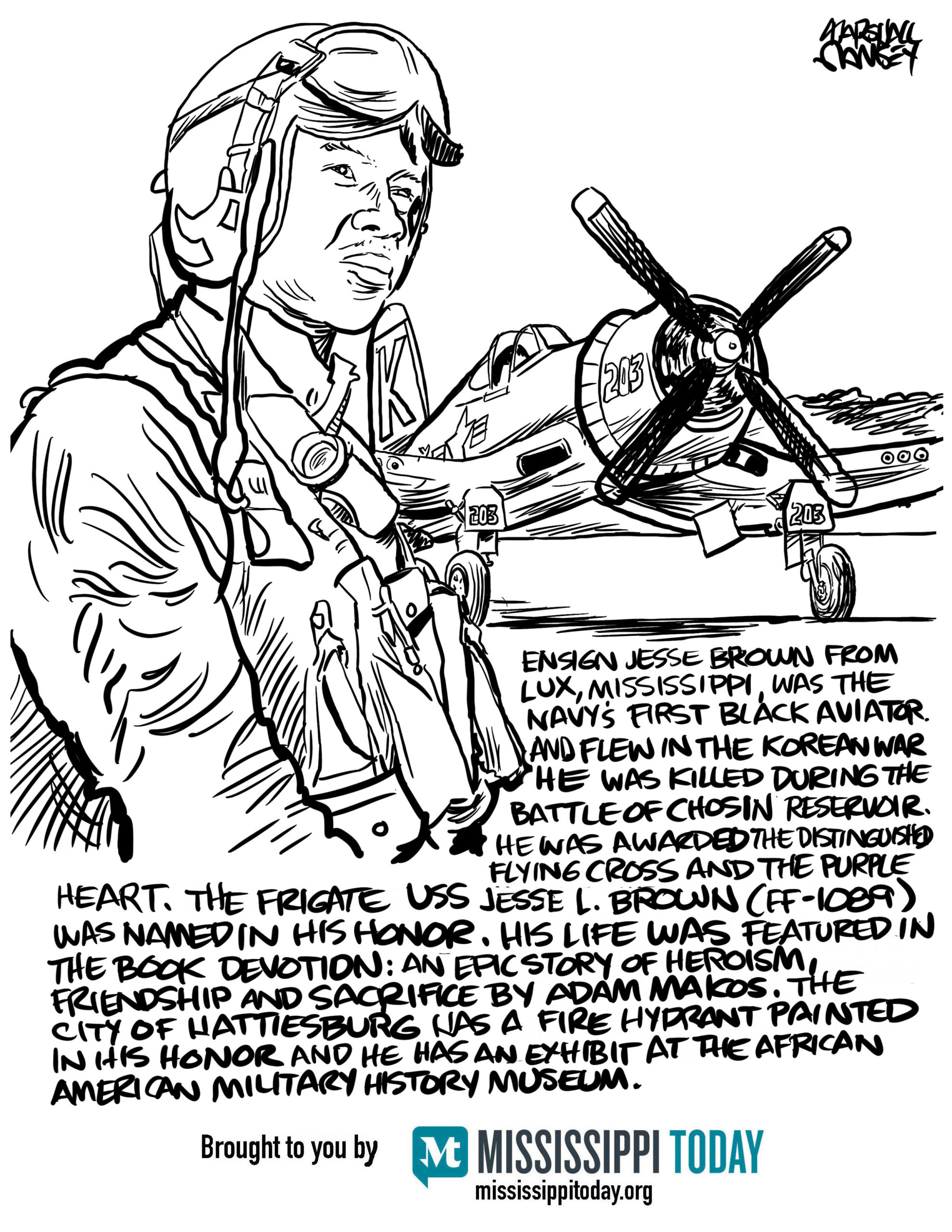 A tour of mississippi lux mississippis heroic naval aviator jesse l brown