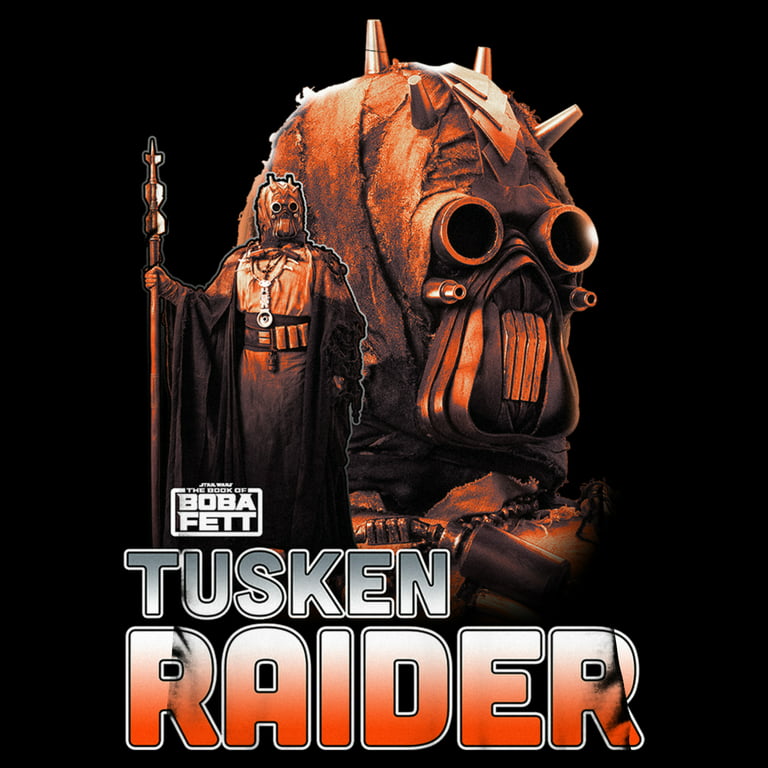 Juniors star wars the book of boba fett tusken raider outlaw hunter graphic tee black x large