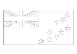 Tuvalu flag coloring