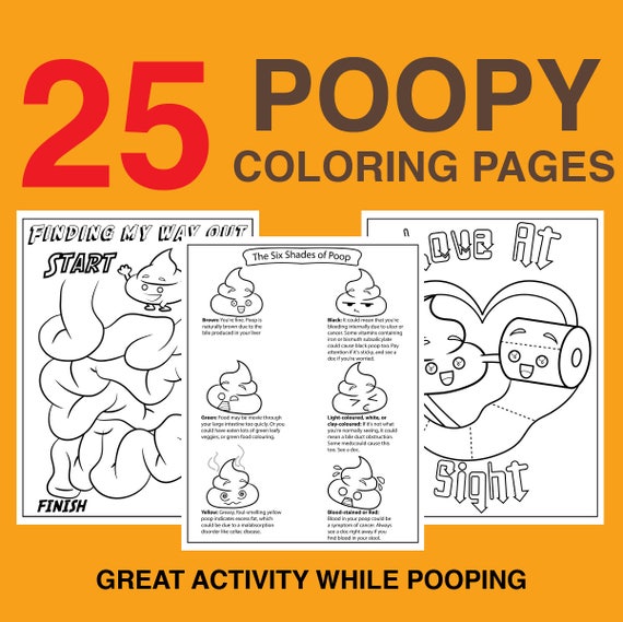 Things to color while you poo coloring pages instant download printable art poop coloring book for kids and adults with poop emoji cute