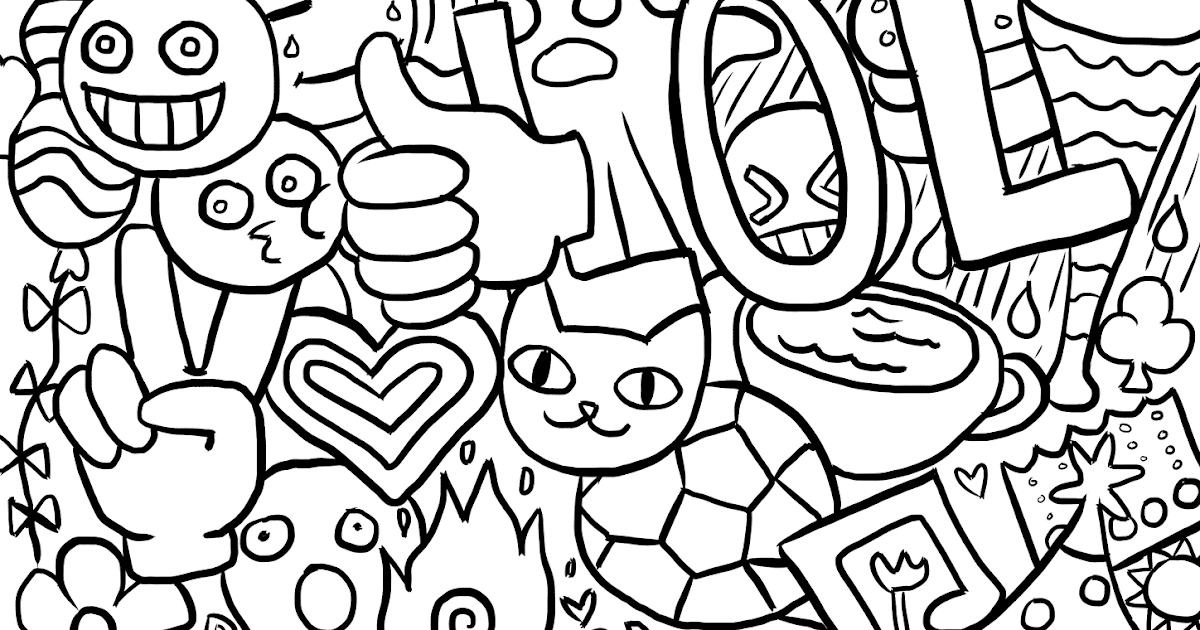 The world of emojis a coloring page emoji