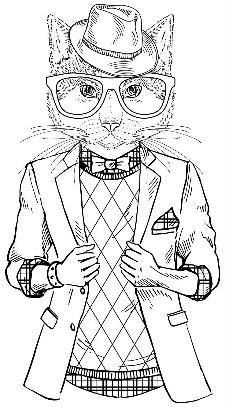 Cat coloring book for adults