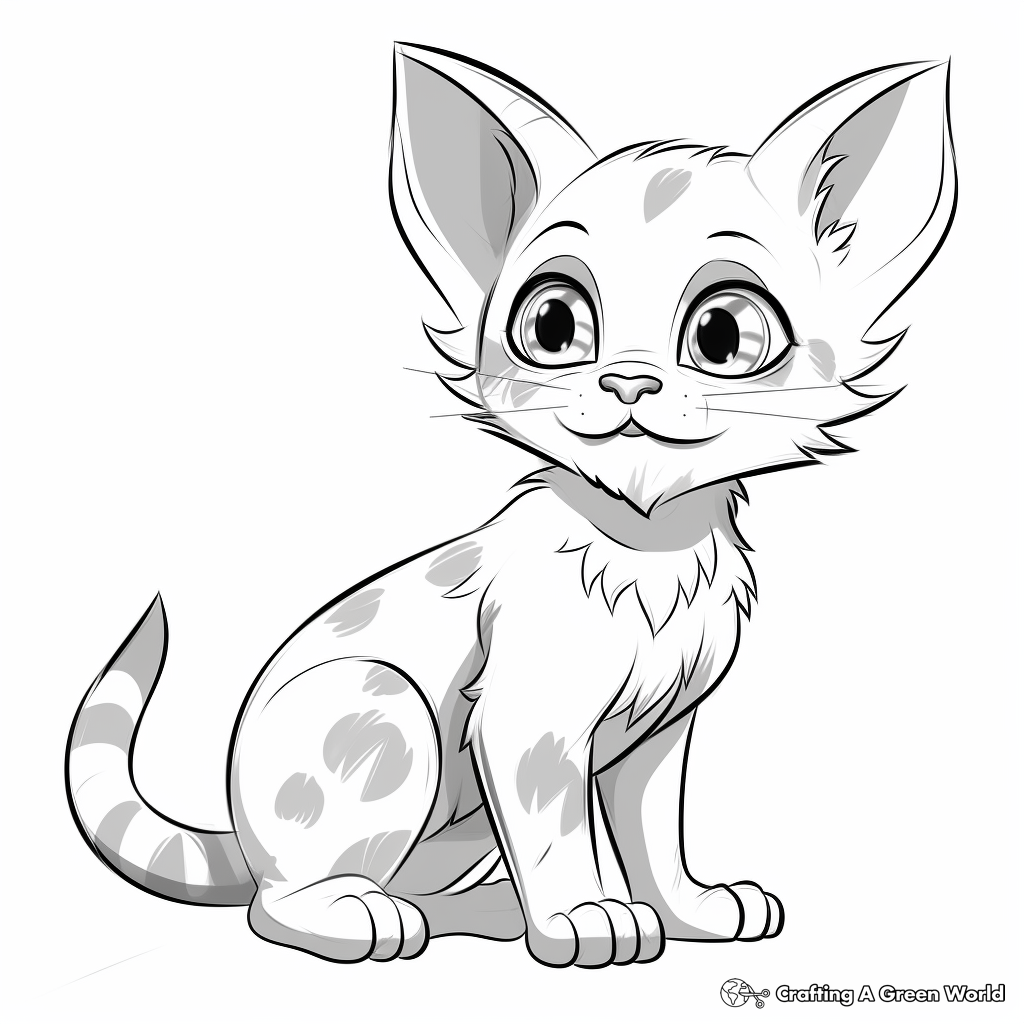 Hard cat coloring pages