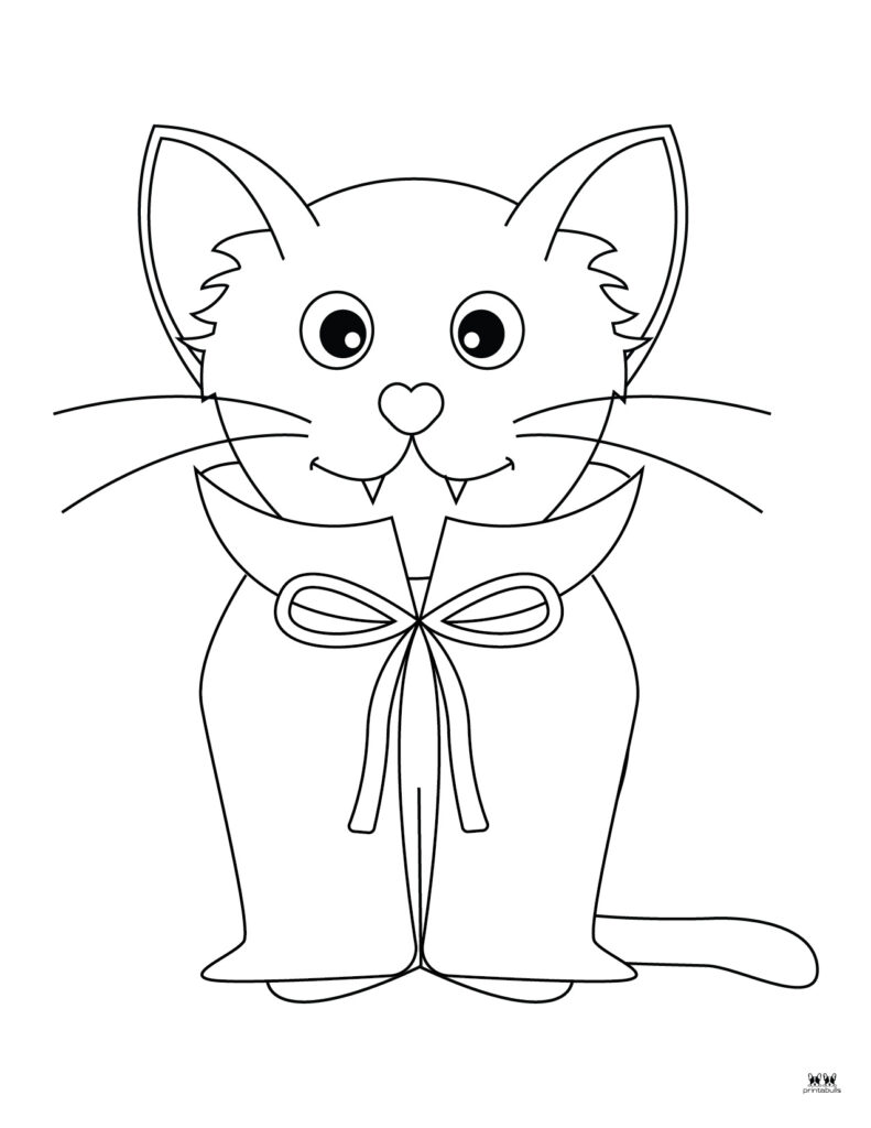 Halloween cat coloring pages