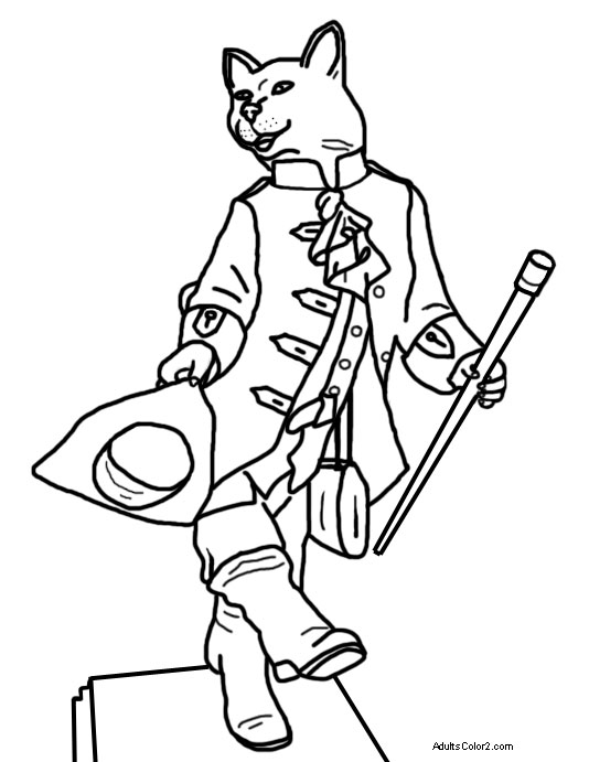 Cat coloring pages pint