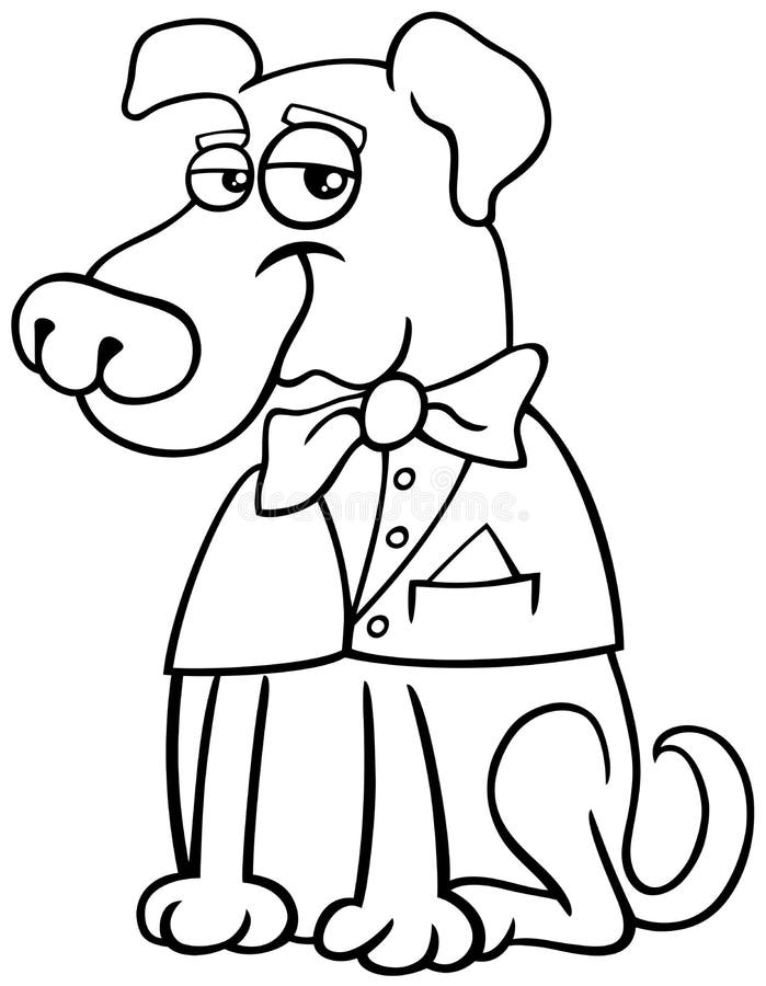Cartoon dog tuxedo stock illustrations â cartoon dog tuxedo stock illustrations vectors clipart
