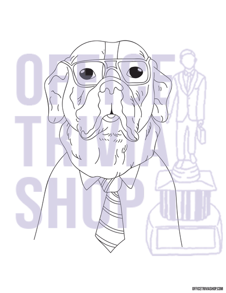 Dog dwight coloring page â