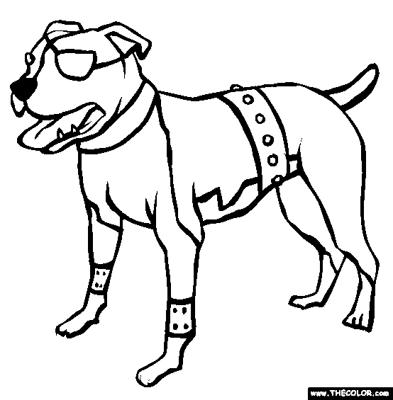 Dogs online coloring pages
