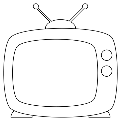 Television coloring page free printable coloring pages