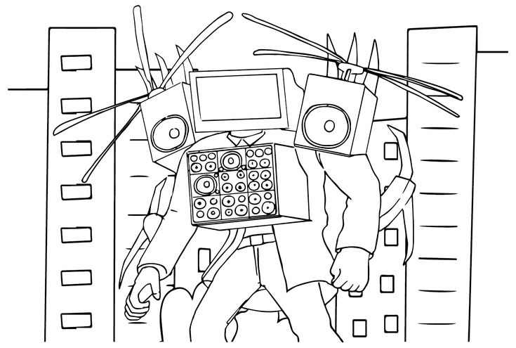 Titan tv man coloring pages