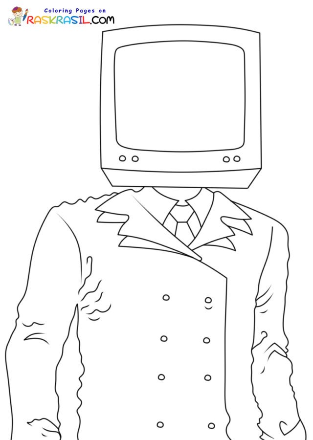 Tv man coloring pages printable for free download