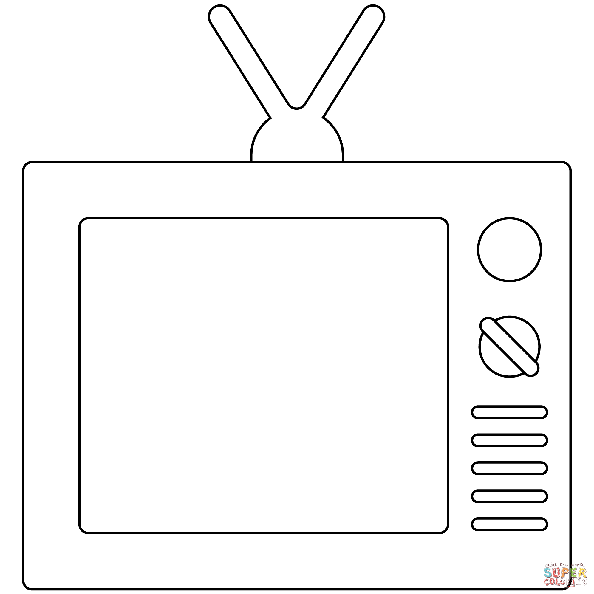 Television emoji coloring page free printable coloring pages