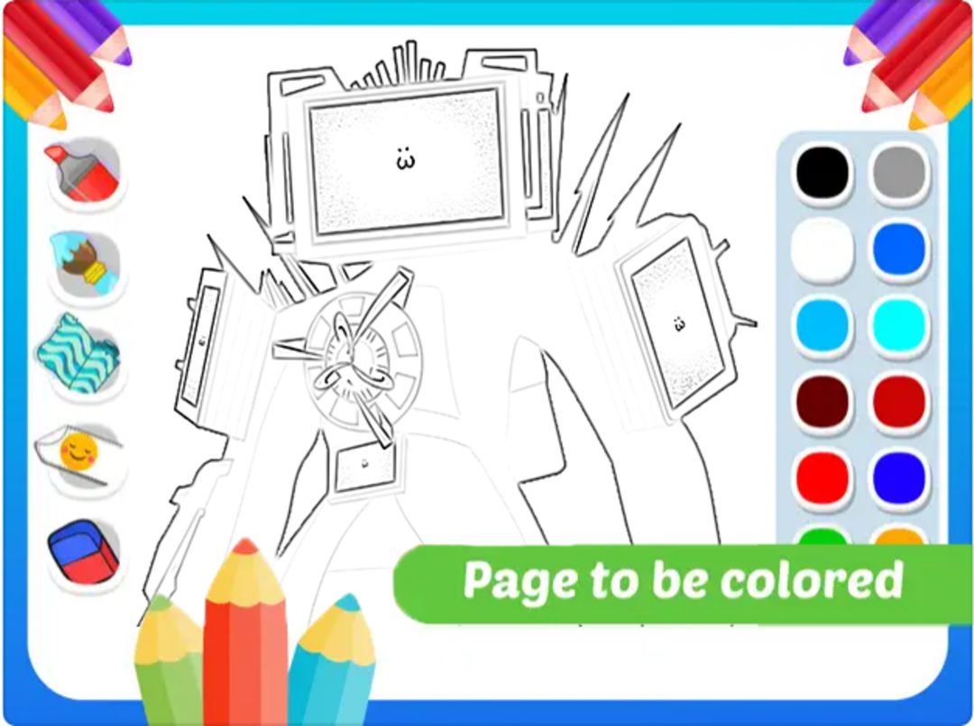 Titan tv man returns coloring android s