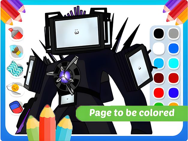 Titan tv man returns coloring android s