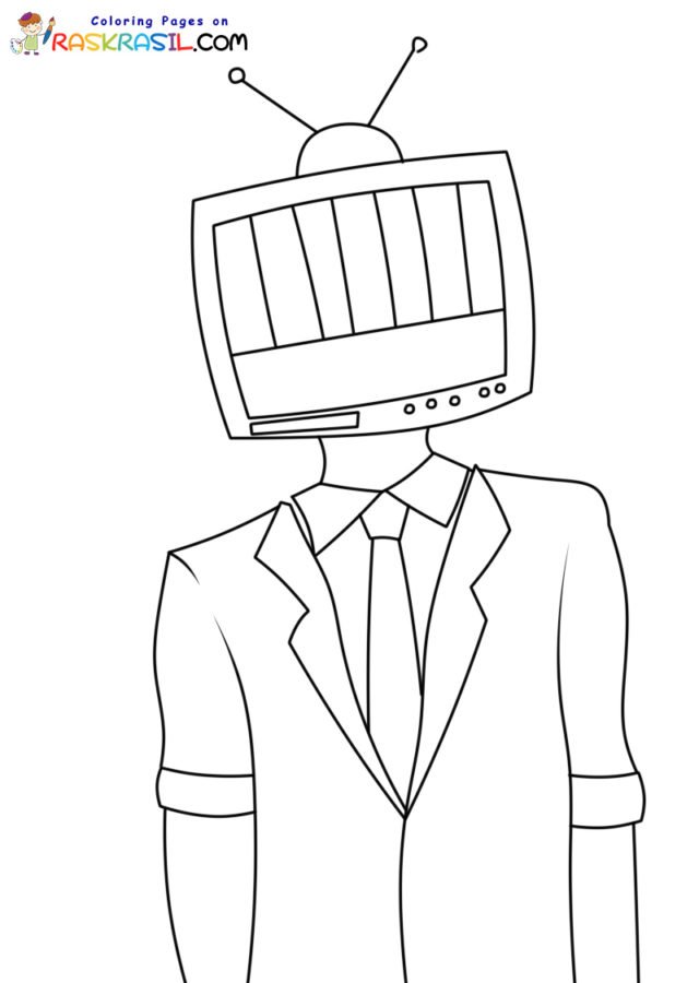 Tv man coloring pages printable for free download