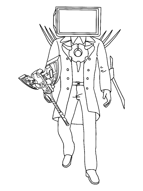 Tv man with a weapon fãrbung seite