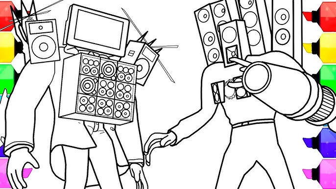 Skibidi toilet how to draw titan tv man titan tv man coloring pages
