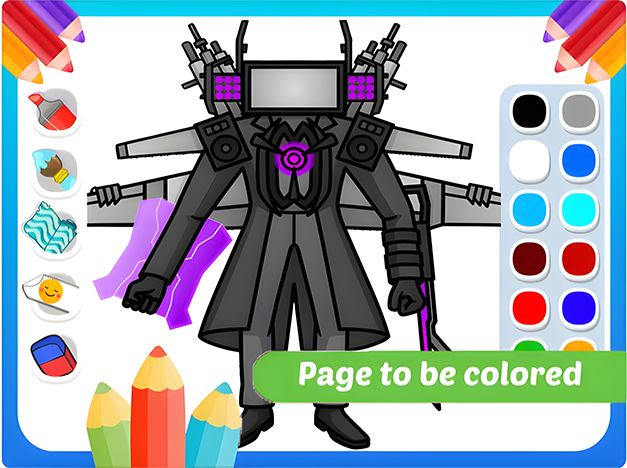 Titan tv man returns coloring android s