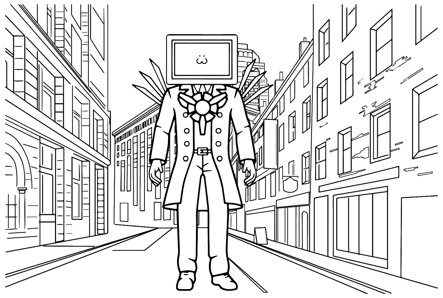 Coloring sheet titan tv man