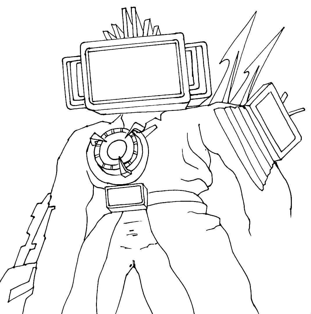 How to draw titan tv man wonder day â coloring pages for children and adults