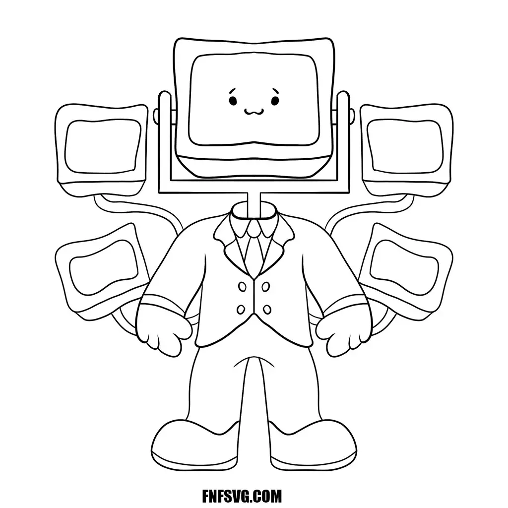 Titan cameraman skibidi toilet coloring pages tv man skibidi toilet cameraman chibi skibidi toilet coloring pages