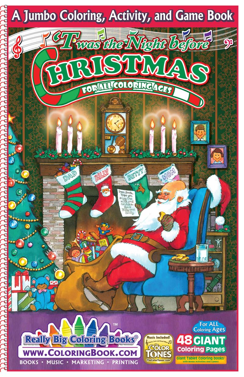 Twas the night before christmas coloring book x