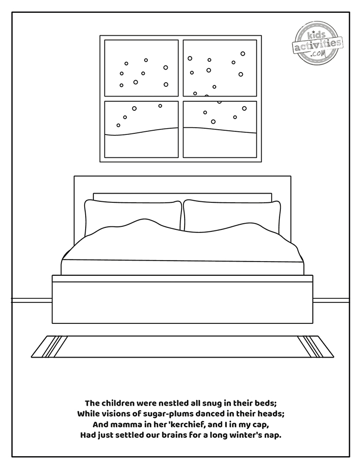 Free christmas coloring book twas the night before christmas kids activities blog