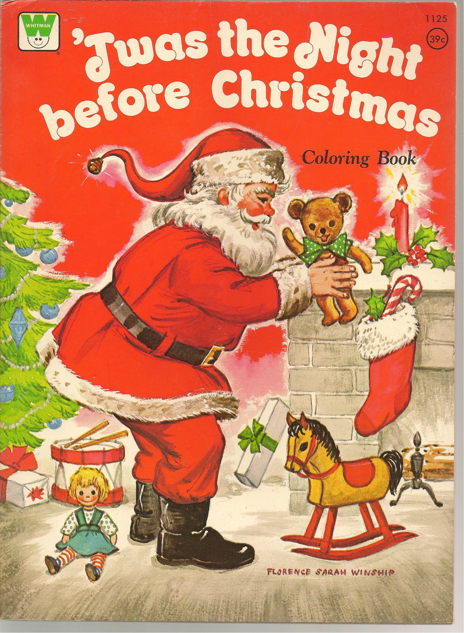 Twas the night before christmas coloring book by florence sarah winship