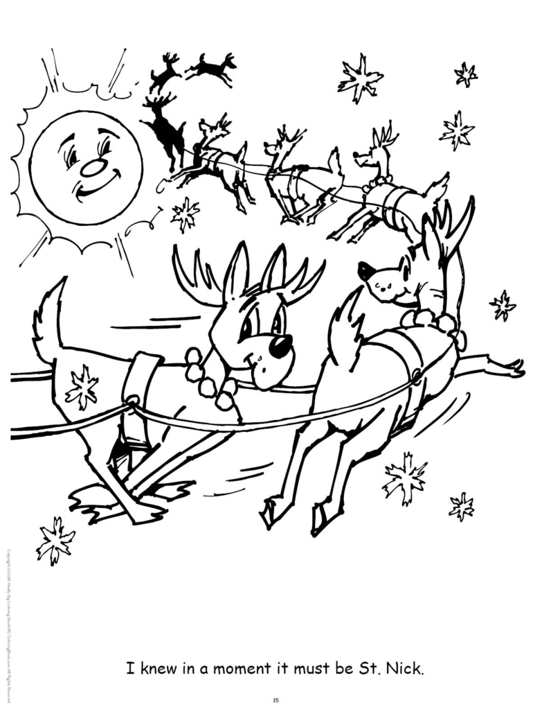 Twas the night before christmas coloring book