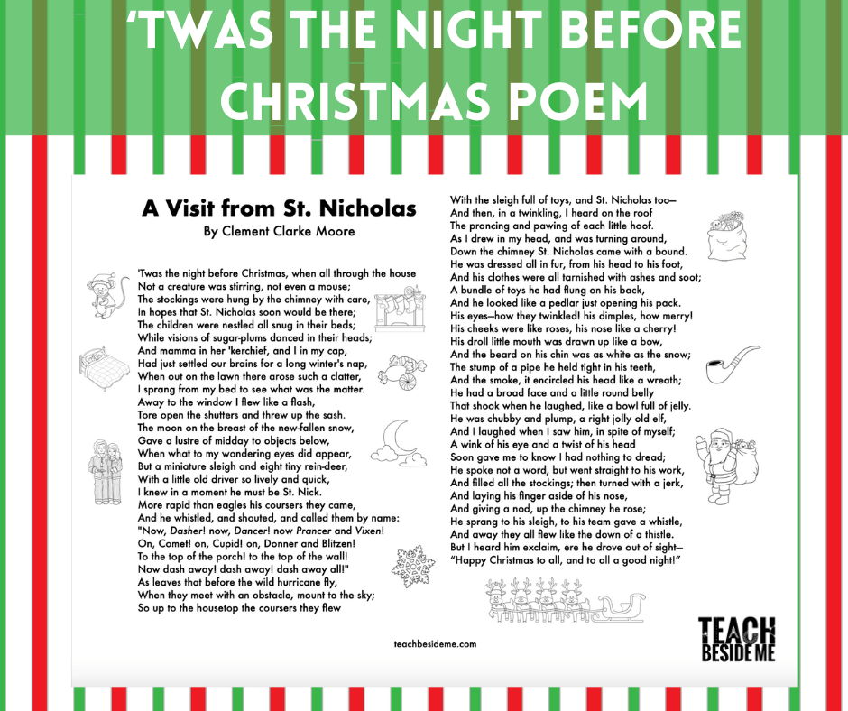 Twas the night before christmas printable