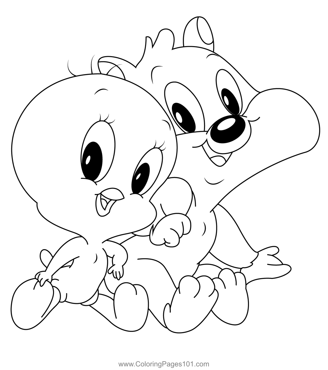 Tweety bird coloring page bird coloring pages coloring pages baby looney tunes