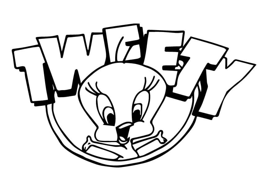 Tweety bird cartoon coloring page