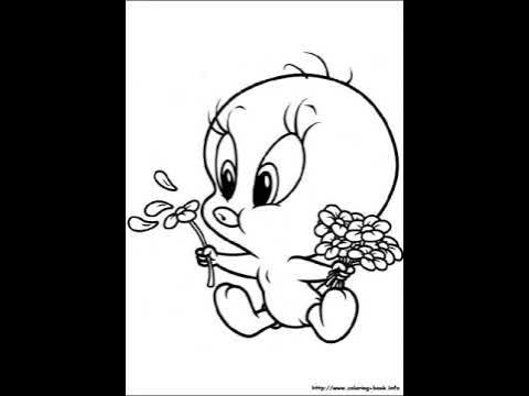 Tweety bird colouring pages