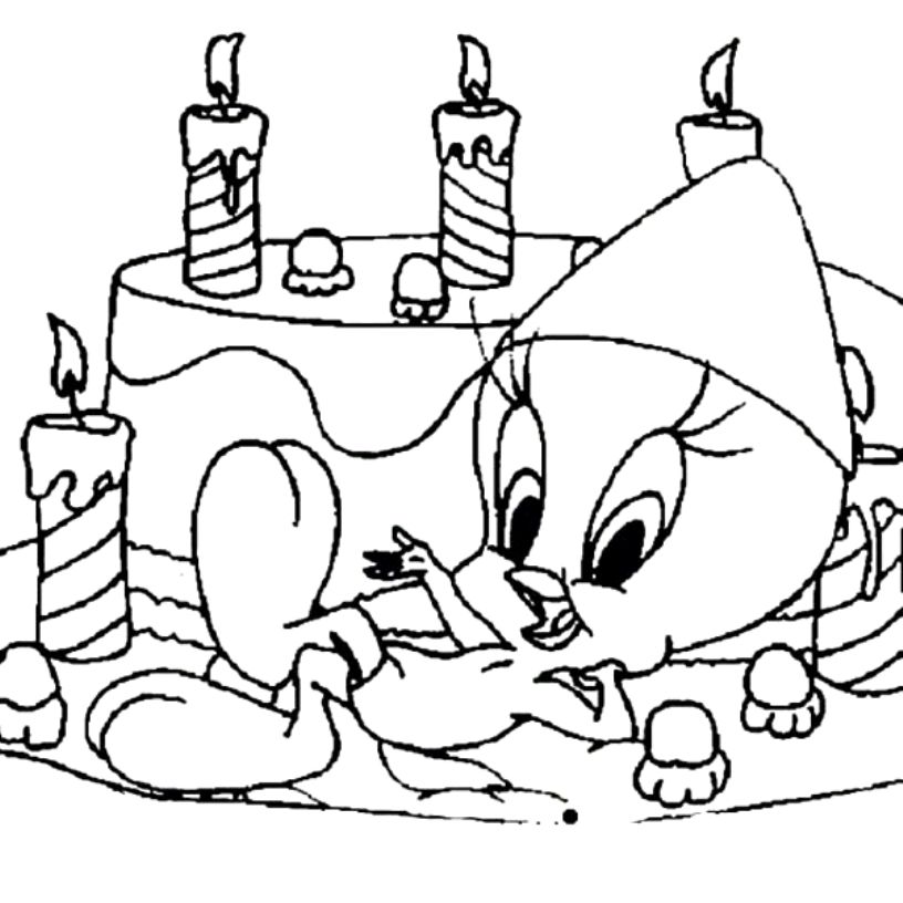 Cute tweety bird coloring page free free coloring pages