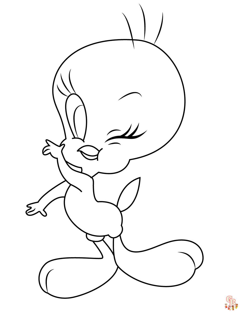 Printable tweety coloring pages free for kids and adults