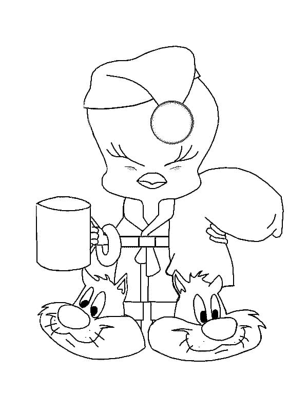 Printable tweety bird coloring page