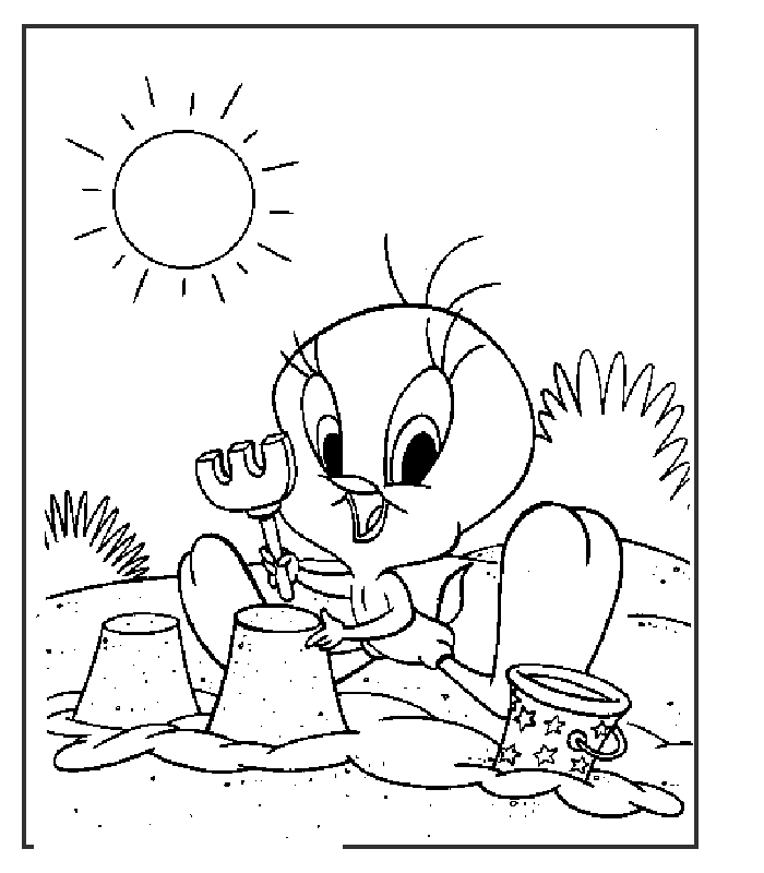 Tweety bird coloring pages team colors